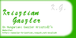 krisztian gaszler business card